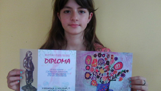 Кремена Колева получи диплом от Малък Битолски Монмартър